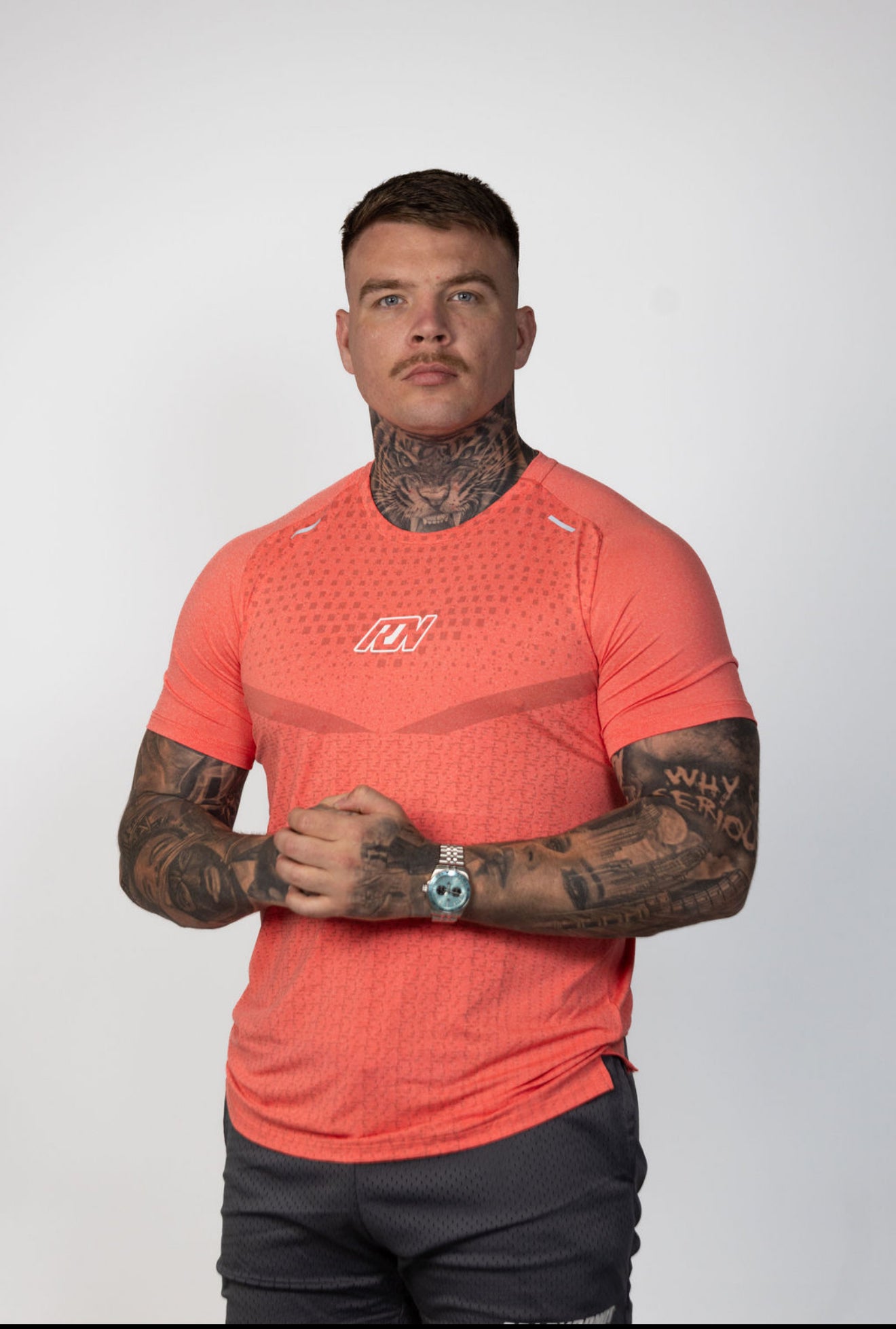 RAPTOR “AIR TECH” T-SHIRT - CORAL - Ready Or Not Activewear