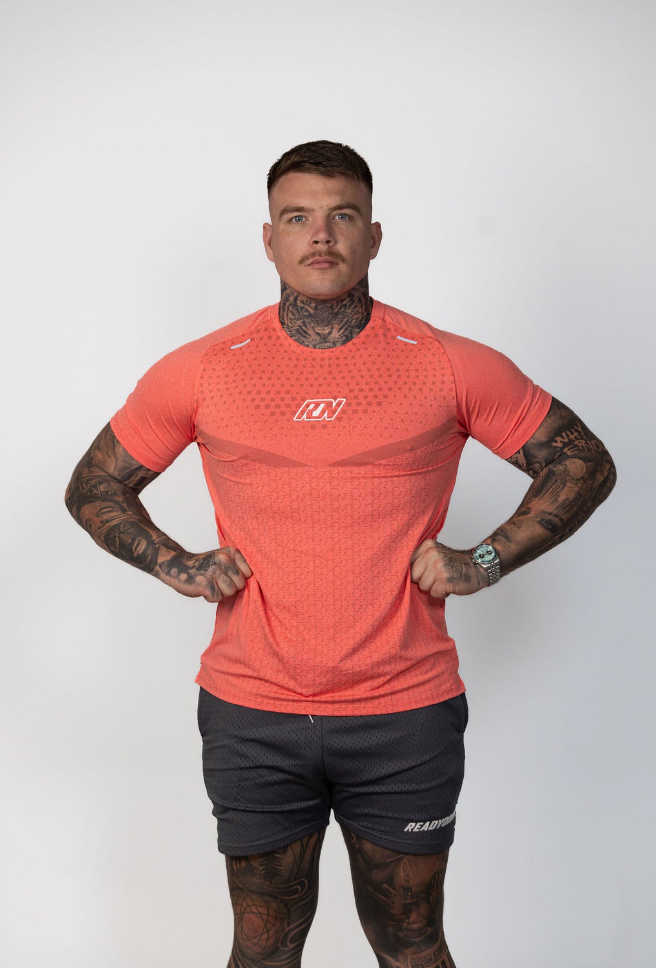 RAPTOR “AIR TECH” T-SHIRT - CORAL - Ready Or Not Activewear