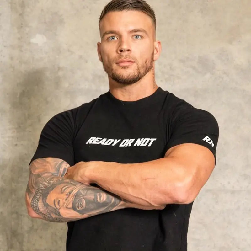 Black High Performance Tapered Tee